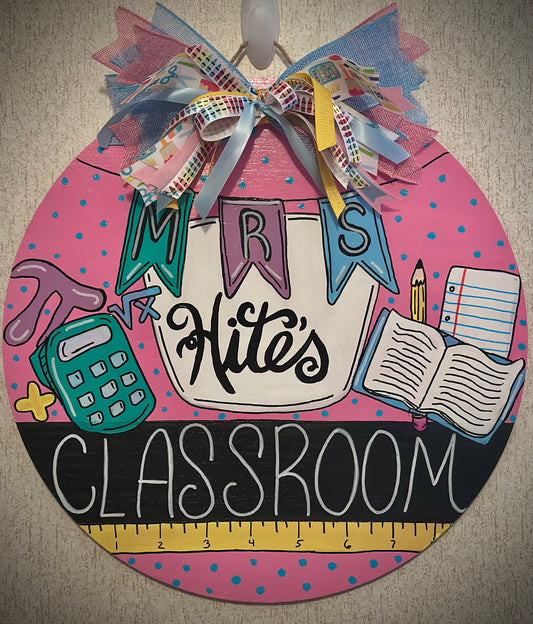 Custom Teacher Door Hanger